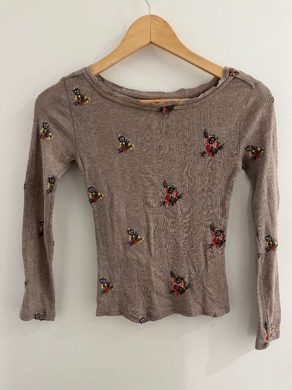 Free People Embroidered Long Sleeve